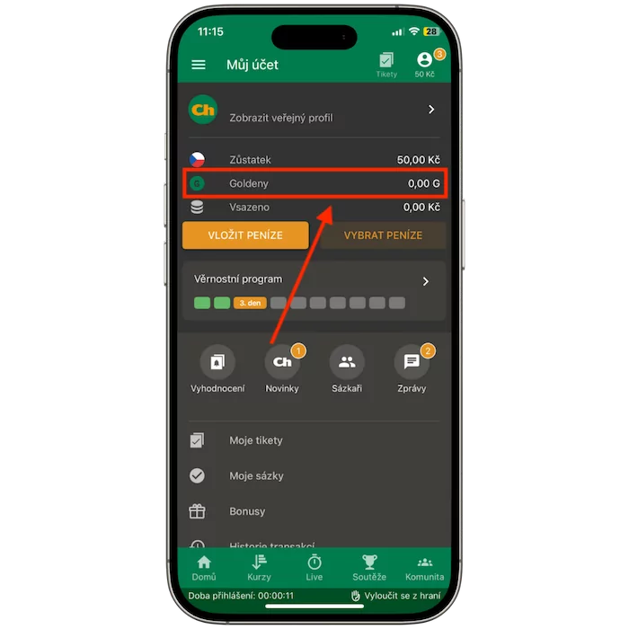 Aktuální stav Goldenů