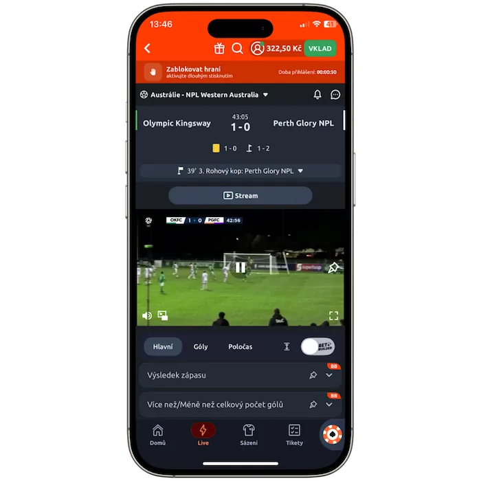 Betano TV spuštění přenosu