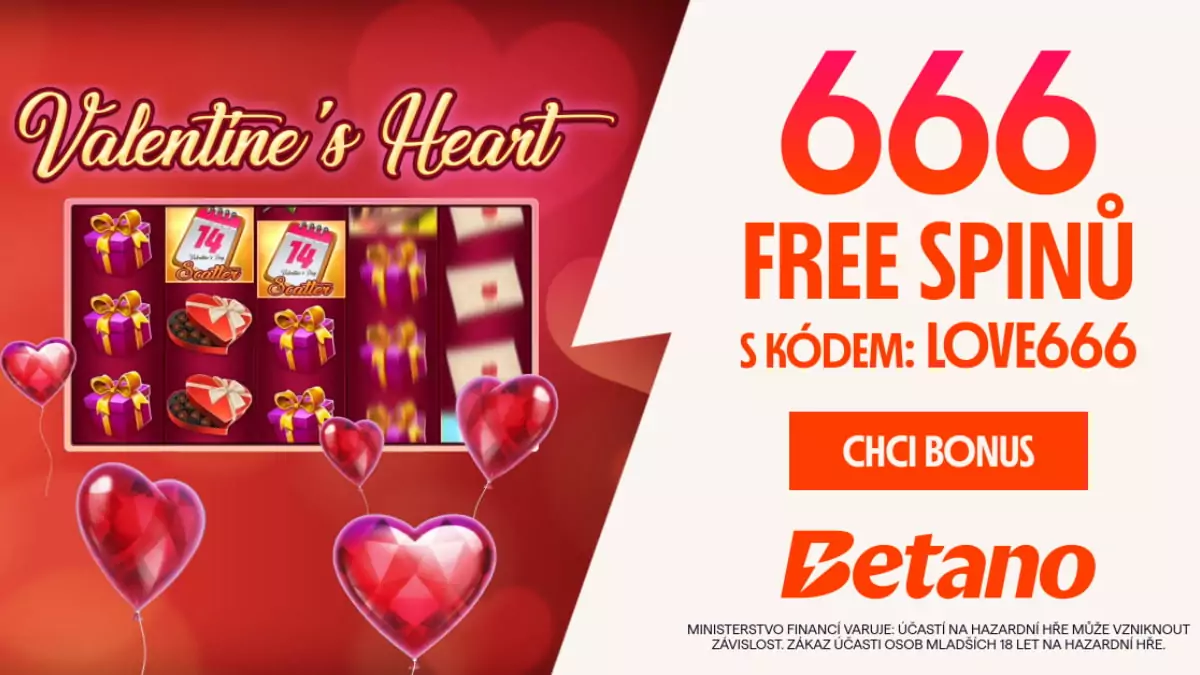 Betano valentýnské free spiny