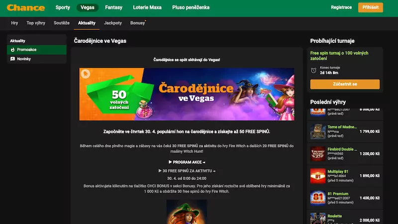 Čarodějnice v Chance Vegas
