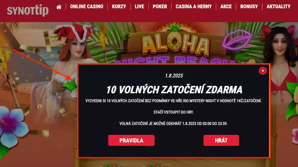 Co jsou Synottip free spiny