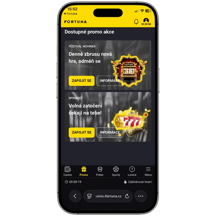 Fortuna casino promo akce