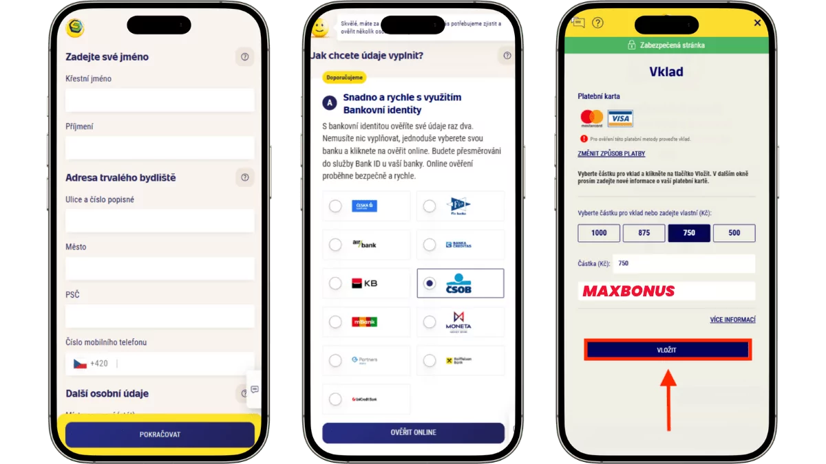 Free spiny za registraci Sazka Hry