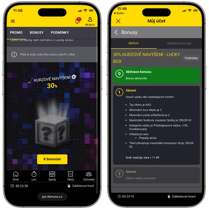 Jaké jsou podmínky Lucky Boxu