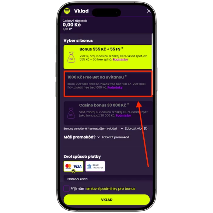 Kingsbet free bet za registraci