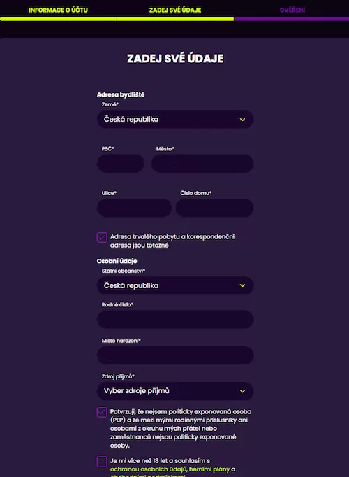 Kingsbet osobní údaje