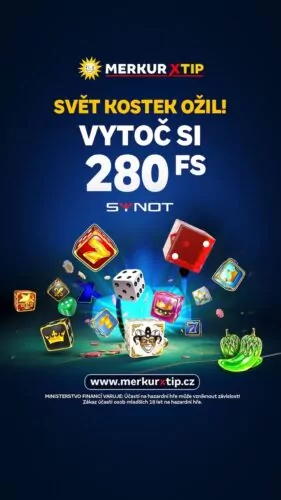 Merkurxtip promo akce 280 free spinů