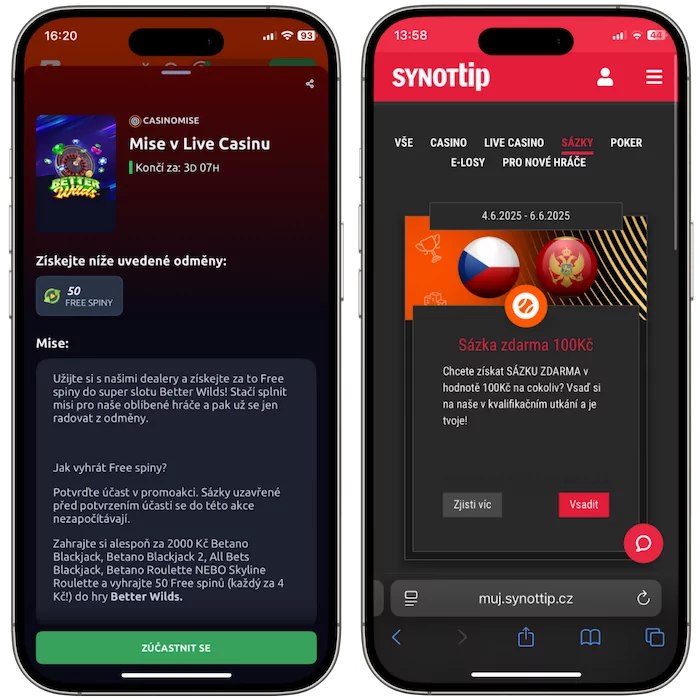 Free spiny Betano a Synottip