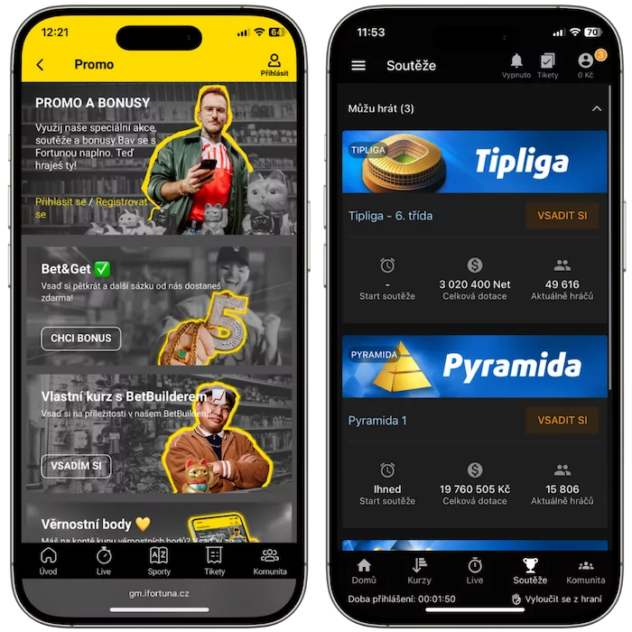 Promo akce Fortuna a Tipsport