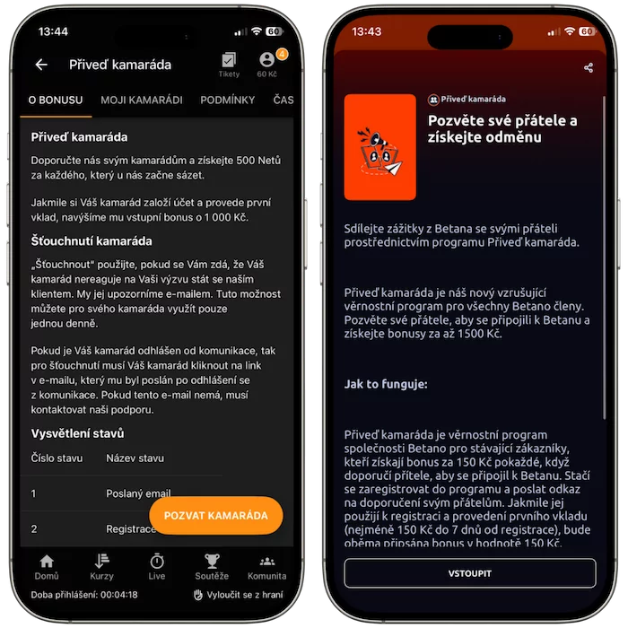 Referral bonusy Tipsport a Betano