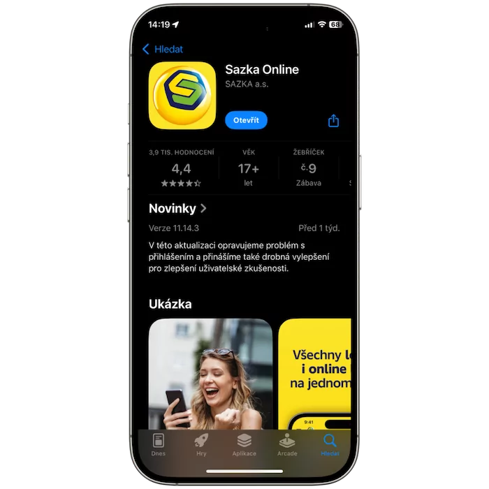 Sazka aplikace App Store