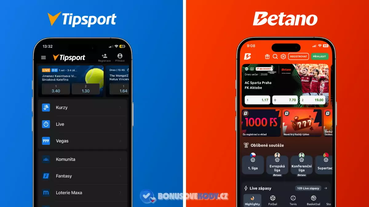 Tipsport bonus vs Betano bonus
