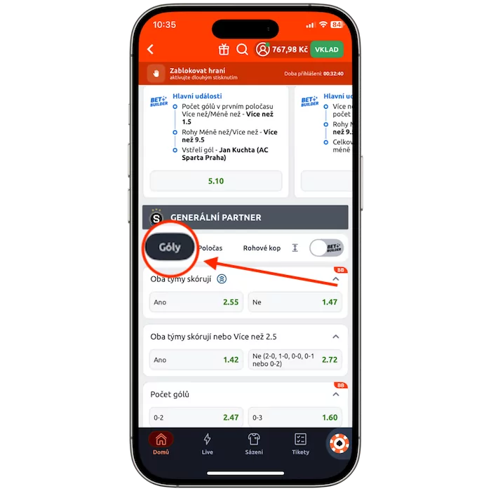 Sázky na počet gólů
