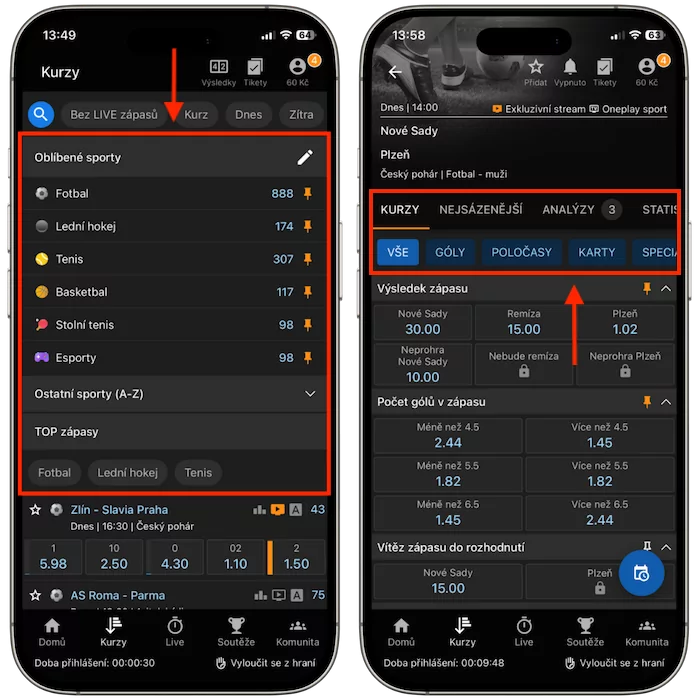 Tipsport kurzová nabídka